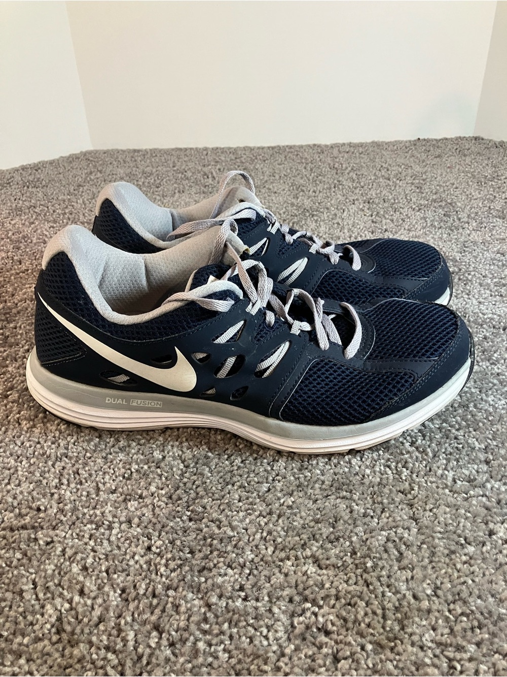 Nike Dual Fusion Light Lace Up Blue Running Athletic Shoes 599513-410 Mens Sz 9